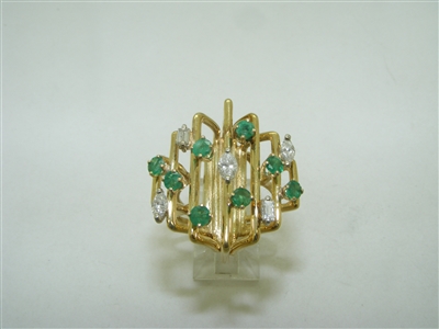 Beautiful diamond and emerald designer piece ring