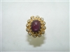Vintage Indian Natural red star diamond ring
