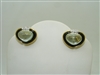 Half Moon Aquamarine Cabochon Diamond Earrings