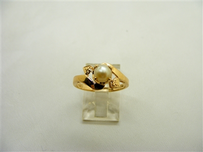 Culture Pearl Ladies 14k Yellow Gold Ring