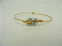 10k yellow and  white gold bracelet