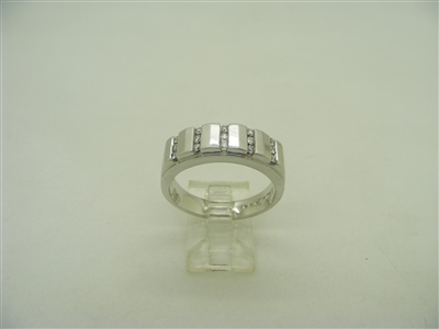 14k white gold with diamonds band ring