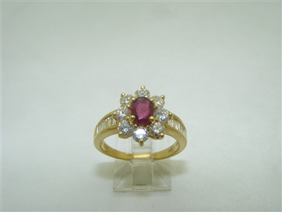 BEAUTIFUL diamond and ruby ring