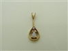 14K Yellow Gold Natural Ruby Opal Shape Pendant