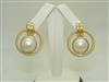14k Yellow Gold French Back Pearl Earrings