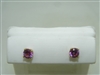 14k yellow gold pink cubic zircon earrings