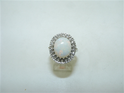 BEAUTIFUL Vintage CZ and Opal ring