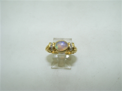 Unique Opal and diamond ring