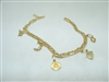 18k yellow Gold Beautiful Charm bracelet