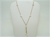 14k yellow gold white round cultured pearl