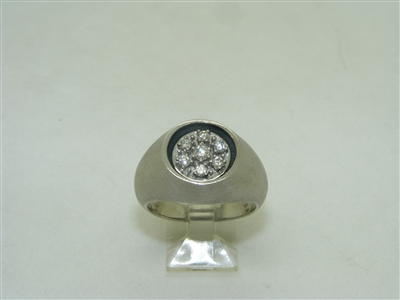 14k white gold men's diamond ring