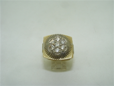 2 tone Jubilee diamond mens ring