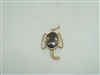 Elephant diamond and Tiger eye stone pendant