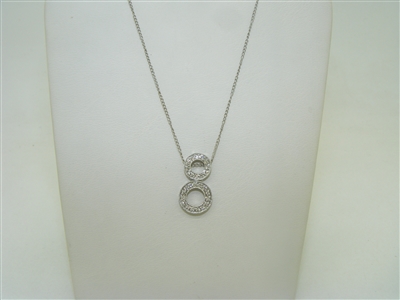White gold diamond pendant with chain