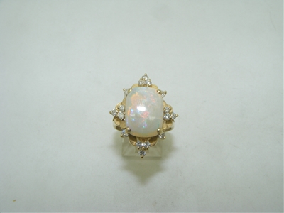 BEAUTIFUL Opal and Diamond ring