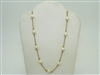 18k yellow gold cultured pearl necklace