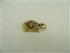 14k yellow gold turtle pendant with rubies