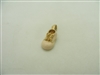 14k yellow gold light pink enamel baby shoe pendant