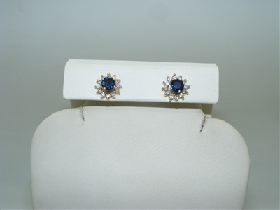 Unique Diamond and Blue Sapphire Earrings