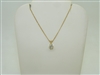 14k Diamond Pendant with necklace