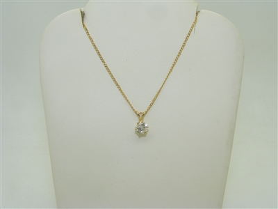 14k Diamond Pendant with necklace