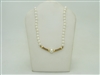 14K yellow gold white cultured pearl