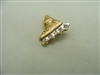 14k yellow gold roller skate tie tack and pin