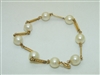 14k yellow Gold Pearl Bracelet