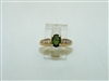 14k Yellow Gold  Peridot Diamond Ring