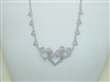 18k White Gold Diamond Heart Necklace