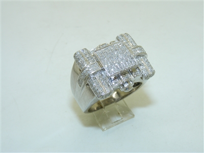 10k White Gold Men's Diamond Ring