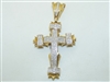 Beautiful 14k Yellow Gold Diamond Cross