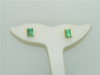 18k yellow Gold Natural Beryl Earring