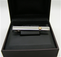 Alfred Dunhill Sterling Silver with 18k (750) Gold Tie clip