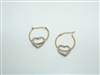 10k Yellow & White Gold Heart Earrings
