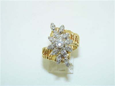 Vintage 14k Yellow and White Gold Diamond Ring
