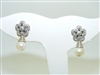 14k White Gold Sapphire Earrings