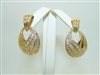 14k Yellow Gold Diamond Push Back Earrings