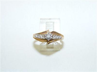 14k Yellow Gold Diamond Engagement Ring