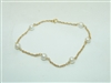 14k Yellow Gold Pearl Bracelet