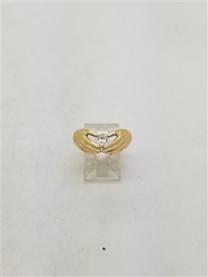 14k Yellow Gold Two hand Diamond Ring