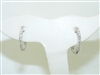 14k White Gold Diamond Hoop Earring