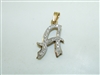 14k Yellow Gold Letter "A" Diamond Pendant