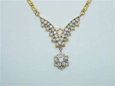18k Yellow Gold Diamond Necklace