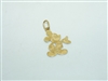 14k Yellow Gold Micky Mouse Pendant