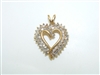 10k Yellow Gold Precious Heart Diamond Pendant