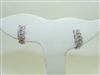 14k White Gold Tourmaline Earring