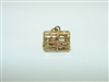 14k Yellow Gold Lobster Trap pendant