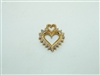 10k Yellow Gold Diamond Heart Pendant