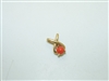14k Yellow Gold Coral Pendant